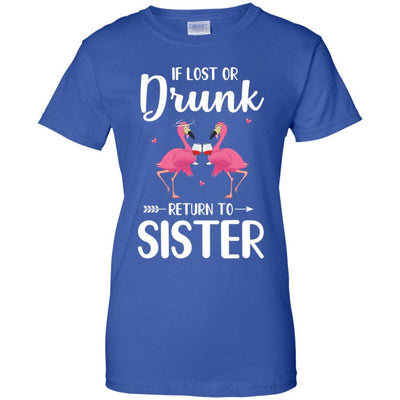Flamingo If I Lost Or Drunk Please Return To Sister-T-Shirt & Tank Top-Women's T-Shirt-Royal