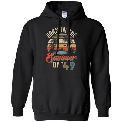 Classic Vintage 1949 72th Birthday Gift Summer Of 49-T-Shirt & Hoodie-Pullover Hoodie-Black