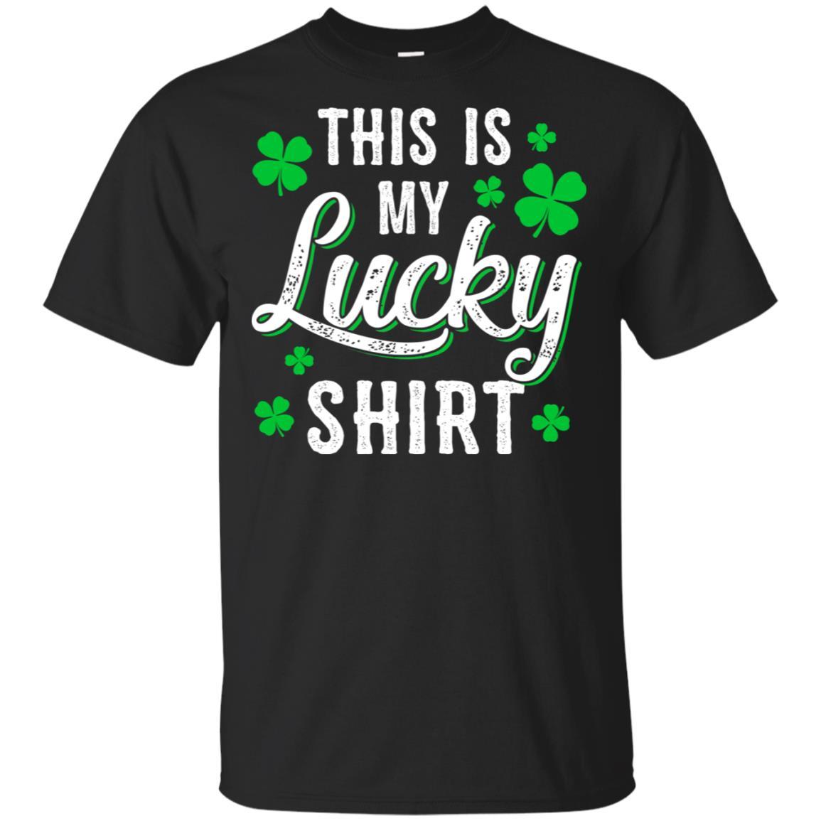 This Is My Lucky Shirt Irish Shamrocks St Patrick Day-T-Shirt & Hoodie-Classic T-Shirt-Black