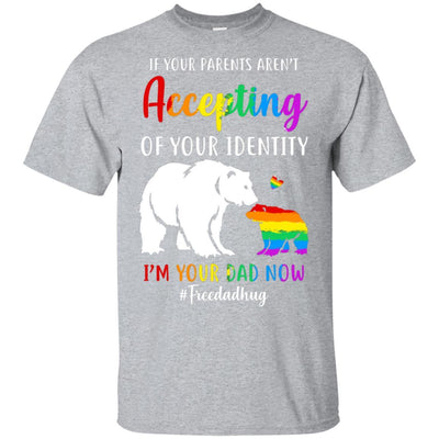 I'm Your Dad Now Free Dad Hugs Rainbow LGBT Pride-T-Shirt & Hoodie-Classic T-Shirt-Sport Grey