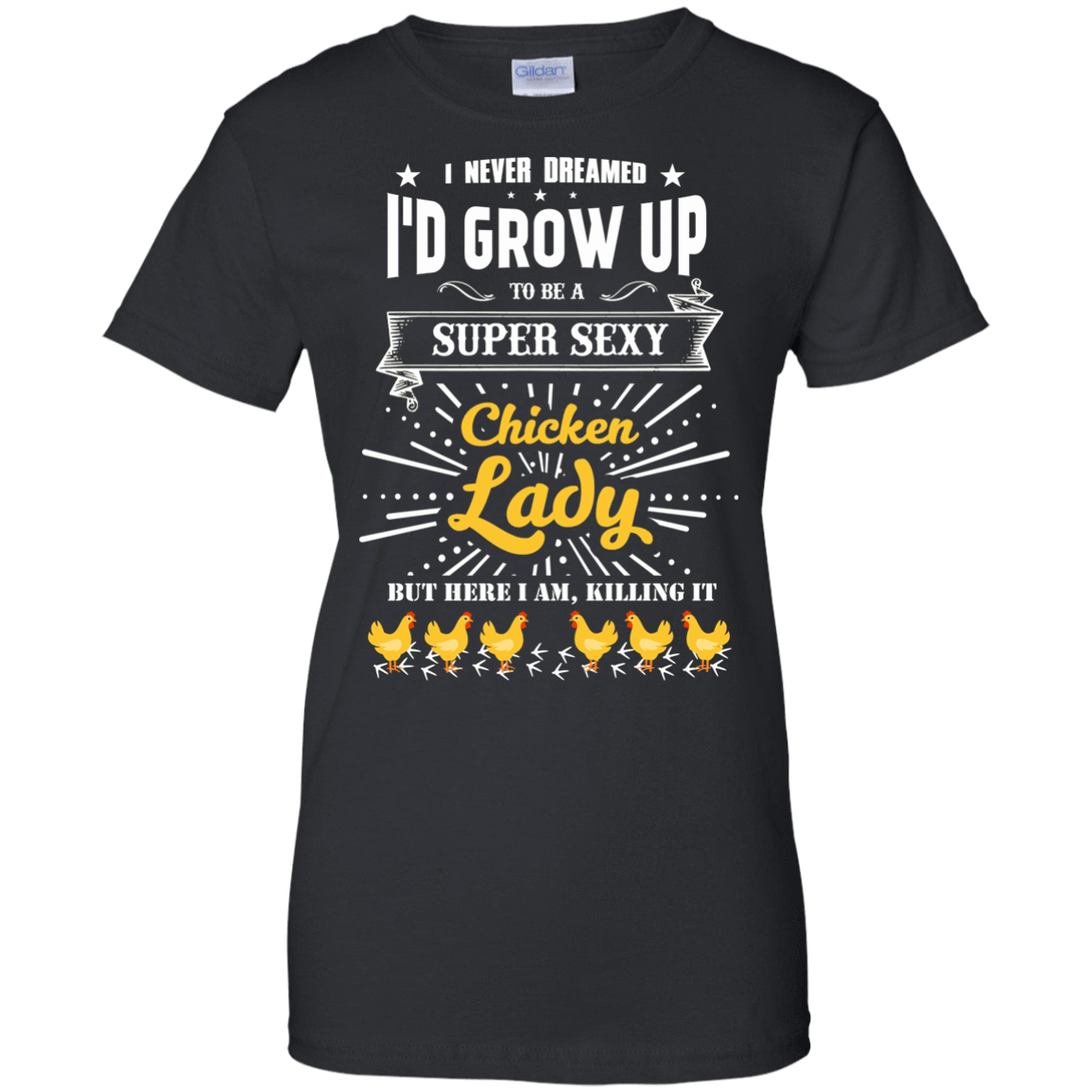 Super Sexy Chicken Lady-T-Shirt & Hoodie-Women's T-Shirt-Black