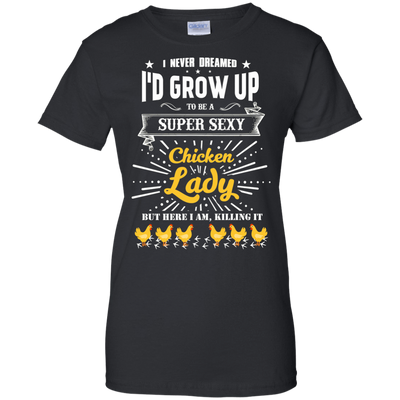 Super Sexy Chicken Lady-T-Shirt & Hoodie-Women's T-Shirt-Black