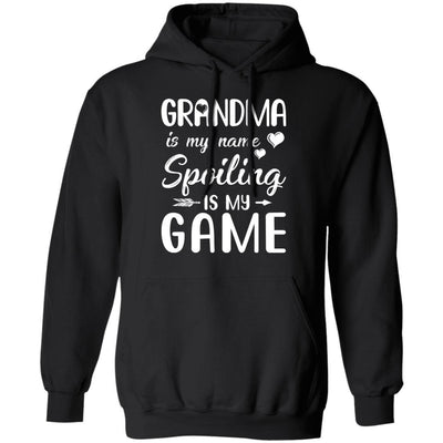 Grandma Is My Name Spoiling Is My Game Funny Mothers Day-T-Shirt & Tank Top-Pullover Hoodie-Black