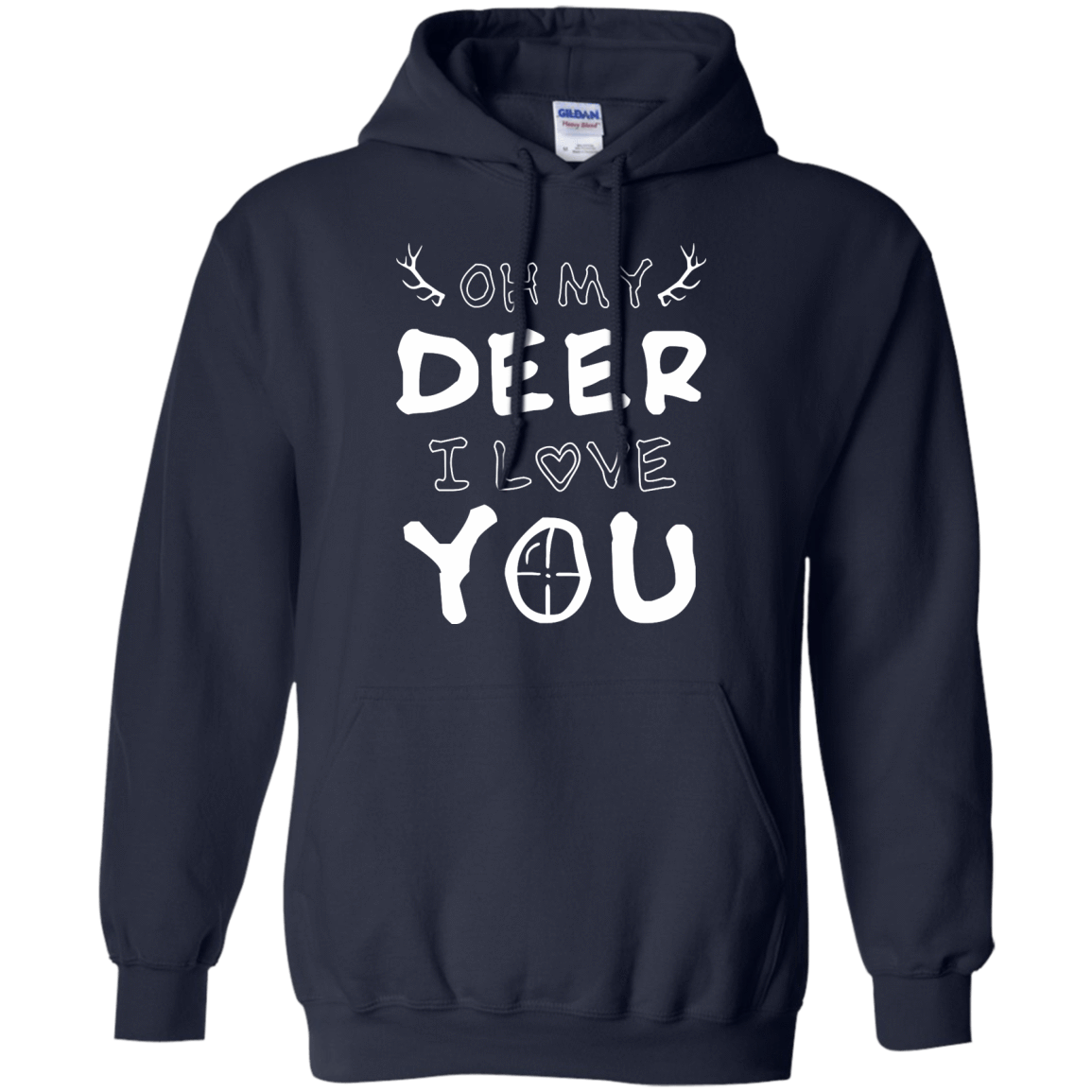 Oh My Deer I Love You-T-Shirt & Hoodie-Pullover Hoodie-Navy