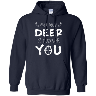 Oh My Deer I Love You-T-Shirt & Hoodie-Pullover Hoodie-Navy