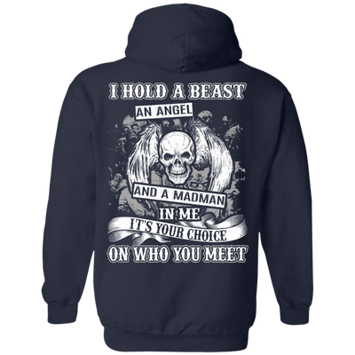 I Hold A Beast An Angel And A Madman In Me-T-Shirt & Hoodie-Pullover Hoodie-Navy