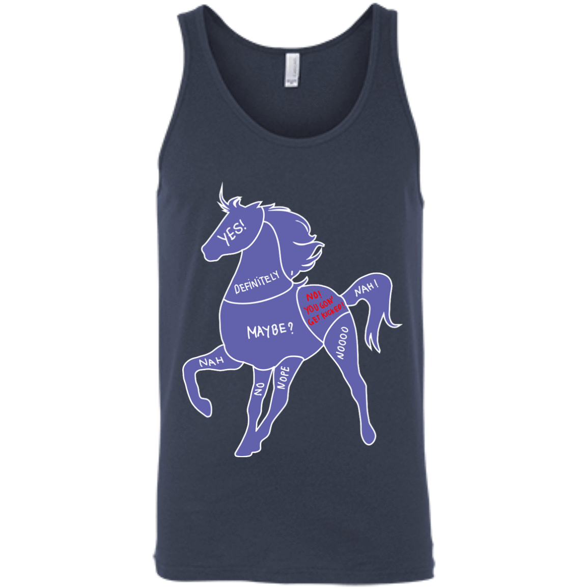 Proper way to pet a Horse lover-T-Shirt & Hoodie-Unisex Tank-Navy