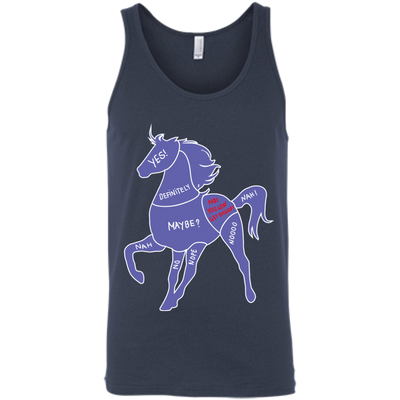 Proper way to pet a Horse lover-T-Shirt & Hoodie-Unisex Tank-Navy