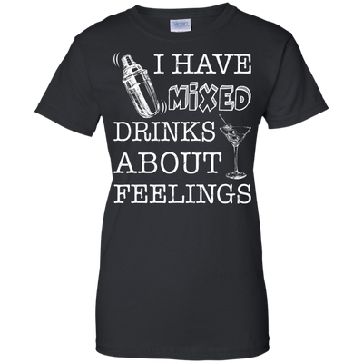 I Have Mixed Drinks About Feelings-T-Shirt & Hoodie-Women's T-Shirt-Black