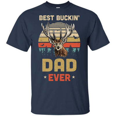 Vintage Best Buckin' Dad Ever Gift For Father Day-T-Shirt & Hoodie-Classic T-Shirt-Navy