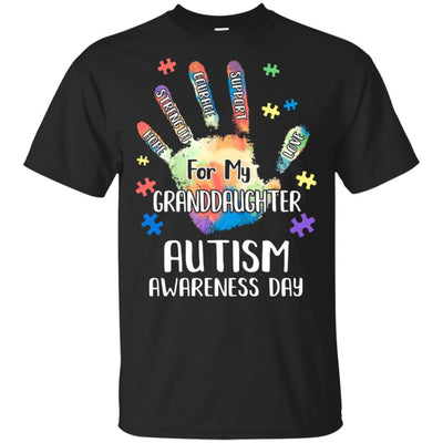 Support Autism Awareness For My Granddaughter Puzzle Gift-T-Shirt & Hoodie-Classic T-Shirt-Black