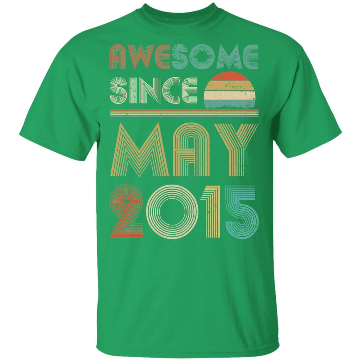 Awesome Since May 2015 Vintage 6th Birthday Gifts Youth-Youth Shirt-Youth T-Shirt-Irish Green
