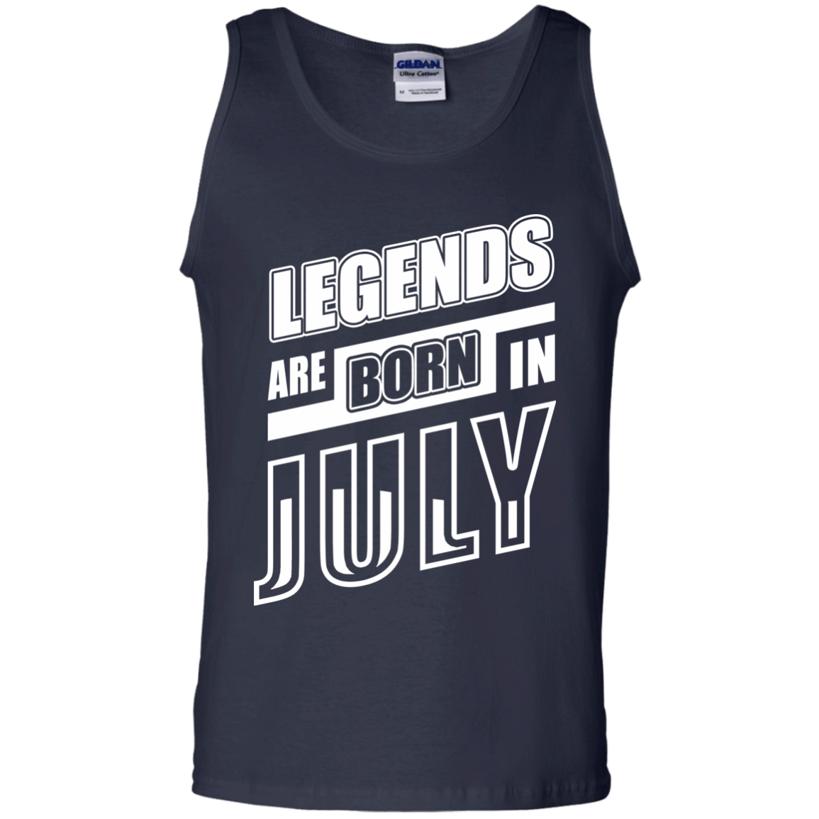 Legends are born in JULY-T-Shirt & Hoodie-Unisex Tank-Navy