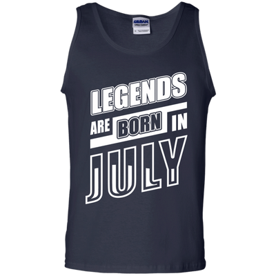 Legends are born in JULY-T-Shirt & Hoodie-Unisex Tank-Navy