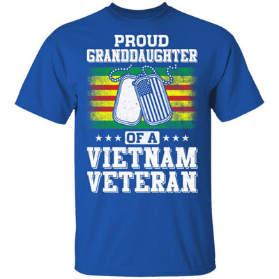 Proud Granddaughter Of A Veteran Papa Grandpa Grandma-T-Shirt & Hoodie-Classic T-Shirt-Royal
