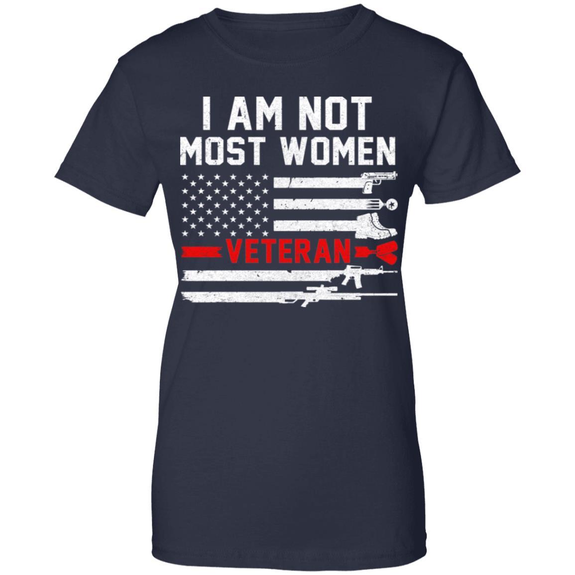 I Am Not Most Women Army Soldier Veteran-T-Shirt & Hoodie-Women's T-Shirt-Navy