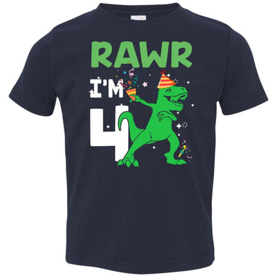 Rawr I'm 6 Birthday Gifts 2015 Dinosaur For Boys Youth-Youth Shirt-Toddler T-Shirt-Navy