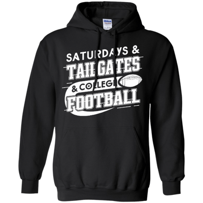 SATURDAYS TAILGATES COLLEGE FOOTBALL-T-Shirt & Hoodie-Pullover Hoodie-Black