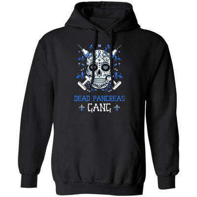 Dead Pancreas Gang Skull Diabetes Awareness Gifts-T-Shirt & Hoodie-Pullover Hoodie-Black