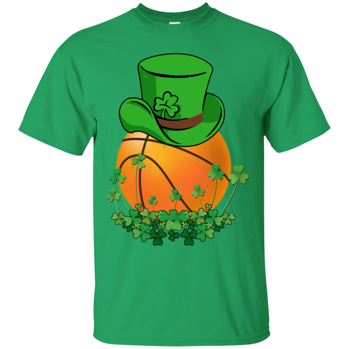 Shamrock Basketball Leprechaun St Patricks Day-T-Shirt & Hoodie-Classic T-Shirt-Irish Green