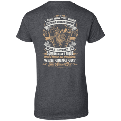 I Came Into This World Kicking and Screaming-T-Shirt & Hoodie-Women's T-Shirt-Dark Heather