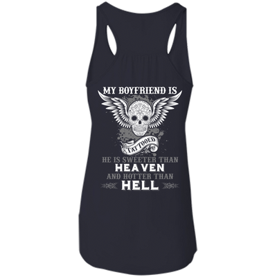 My Boyfriend Is Tattooted-T-Shirt & Hoodie-Women's Flowy Racerback Tank-Midnight
