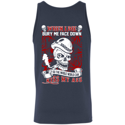 When I Die BURY ME FACE DOWN-T-Shirt & Hoodie-Unisex Tank-Navy