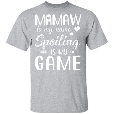 Mamaw Is My Name Spoiling Is My Game Funny Mothers Day-T-Shirt & Tank Top-Classic T-Shirt-Sport Grey