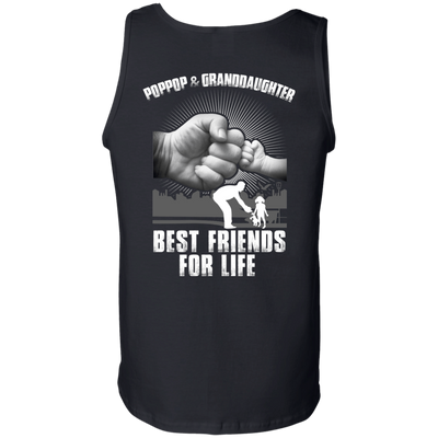 PopPop And Granddaughter Best Friends For Life-T-Shirt & Hoodie-Unisex Tank-Black