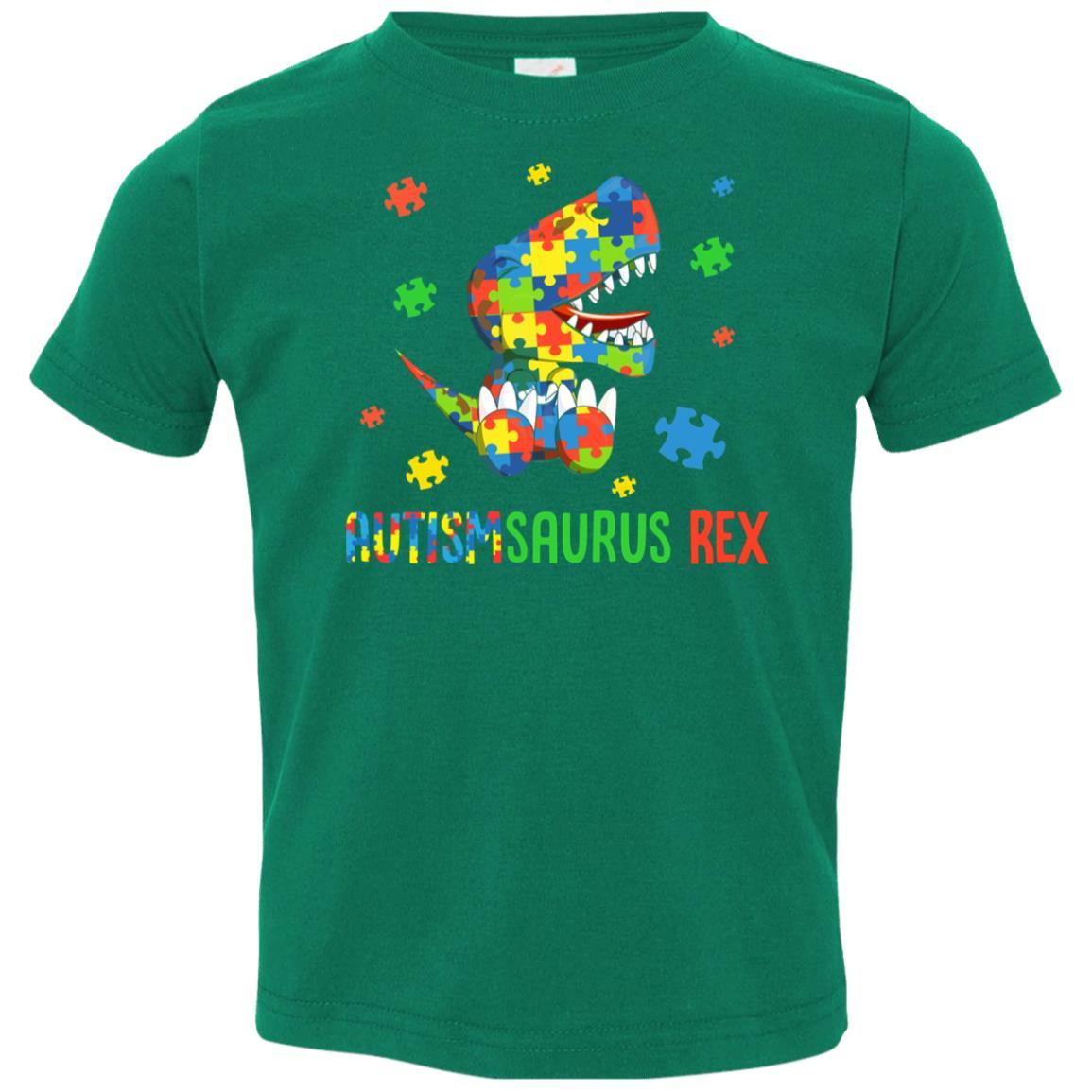Autismsaurus Rex Autism Dinosaur T-Rex For Kids Youth-Youth Shirt-Toddler T-Shirt-Kelly
