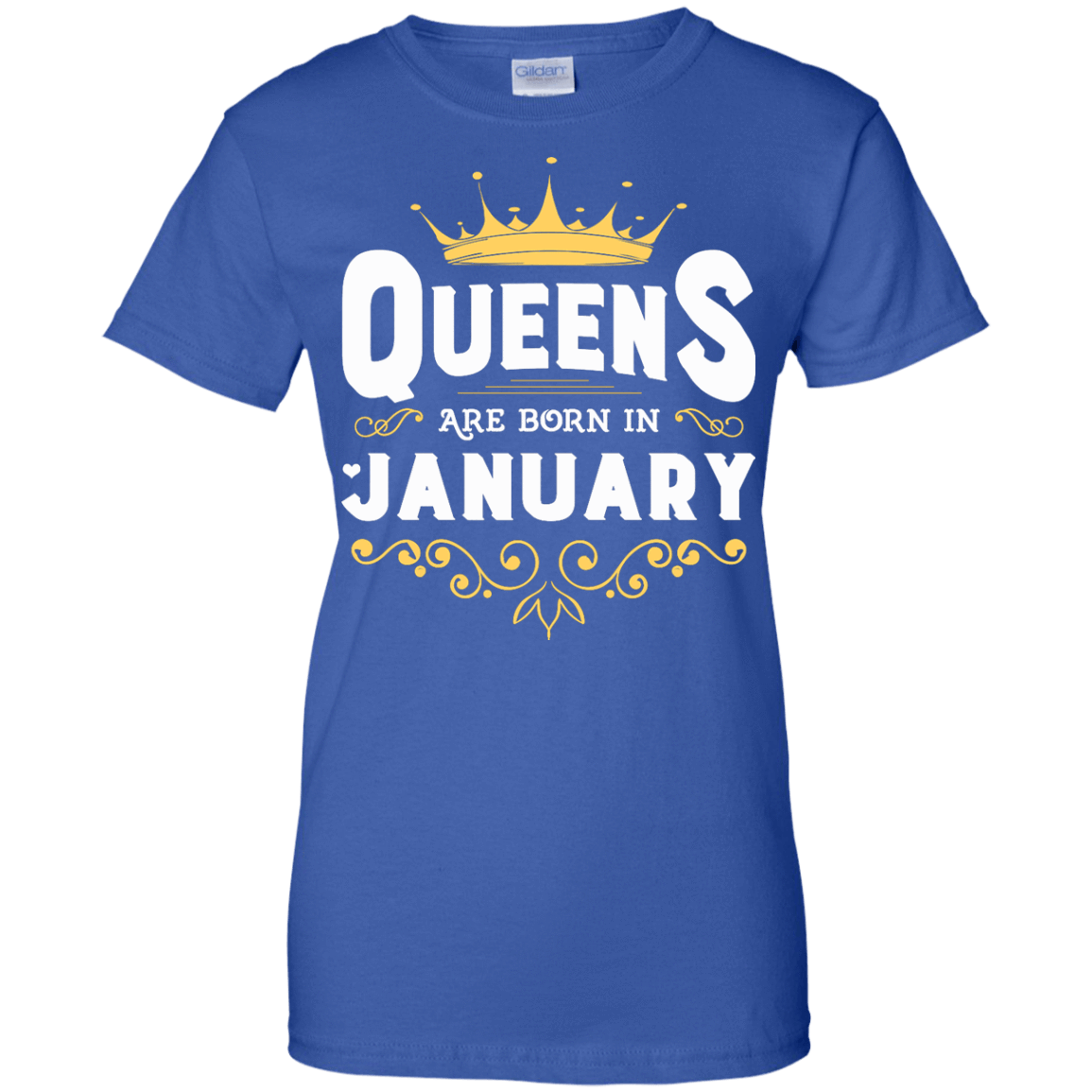 Queens Are Born In January-T-Shirt & Hoodie-Women's T-Shirt-Royal