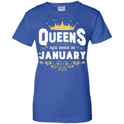 Queens Are Born In January-T-Shirt & Hoodie-Women's T-Shirt-Royal