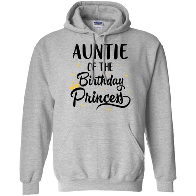 Auntie Of The Birthday Princess Matching Family Party-T-Shirt & Hoodie-Pullover Hoodie-Sport Grey