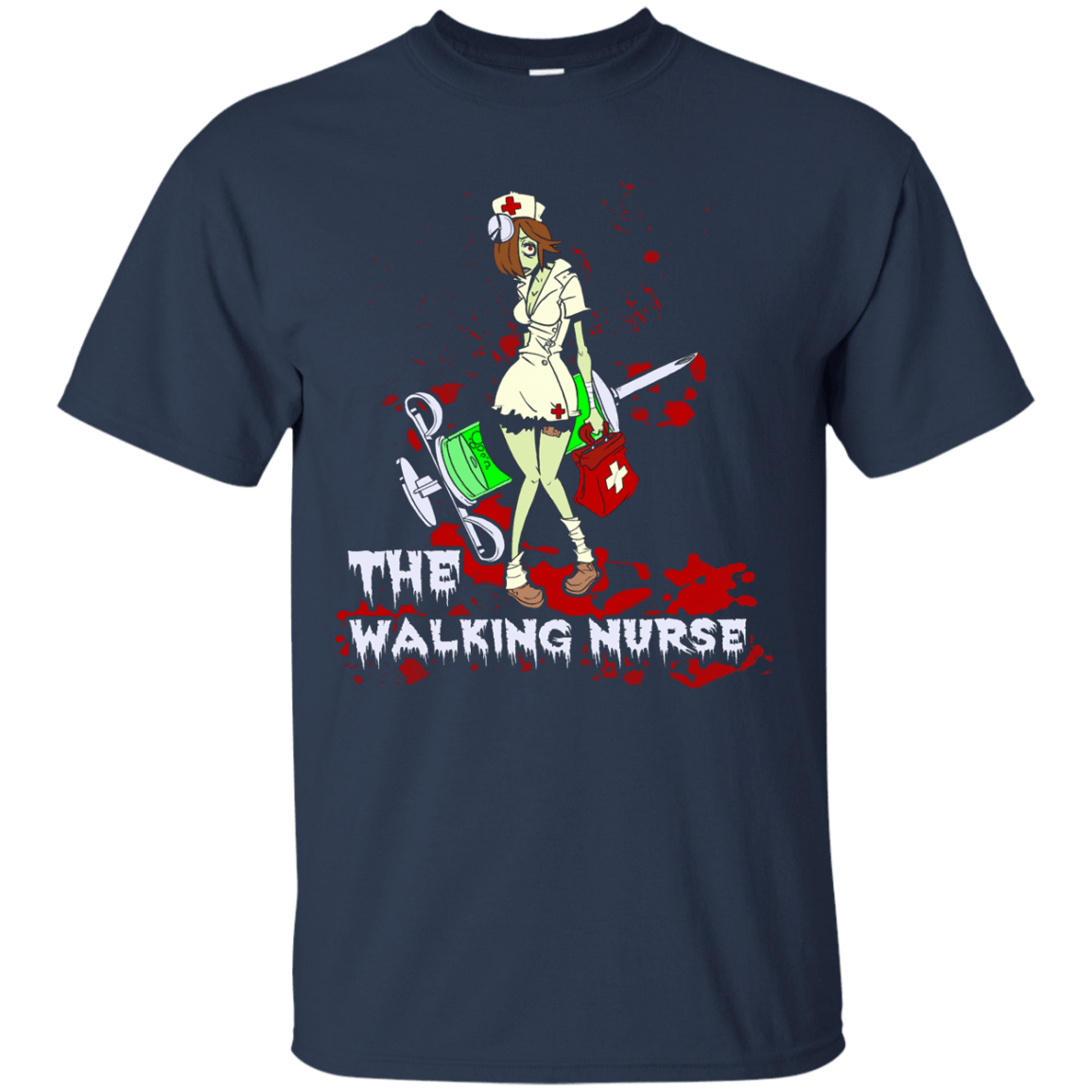 The Walking Nurse-T-Shirt & Hoodie-Classic T-Shirt-Navy