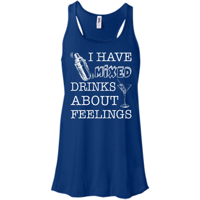 I Have Mixed Drinks About Feelings-T-Shirt & Hoodie-Women's Flowy Racerback Tank-True Royal