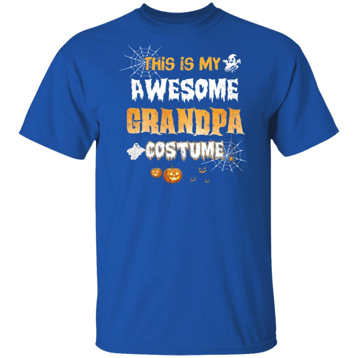 Halloween This Is My Awesome Grandpa Costume-T-Shirt & Hoodie-Classic T-Shirt-Royal