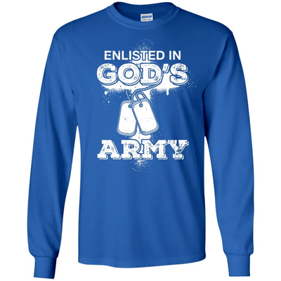 ENLISTED IN GOD'S ARMY-T-Shirt & Hoodie-Long Sleeve T-Shirt-Royal