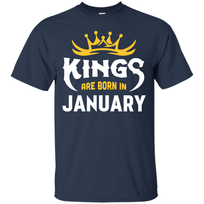 Kings Are Born In January-T-Shirt & Hoodie-Classic T-Shirt-Navy