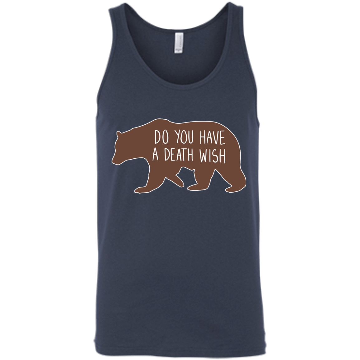 Proper way to pet a Bear lover-T-Shirt & Hoodie-Unisex Tank-Navy