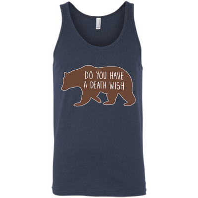 Proper way to pet a Bear lover-T-Shirt & Hoodie-Unisex Tank-Navy