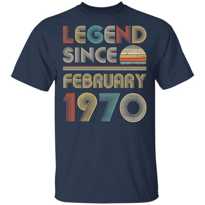 Legend Since February 1970 Vintage 51th Birthday Gifts-T-Shirt & Hoodie-Classic T-Shirt-Navy