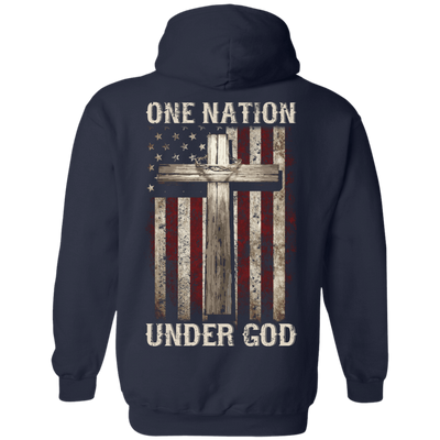 One Nation Under God-T-Shirt & Hoodie-Pullover Hoodie-Navy