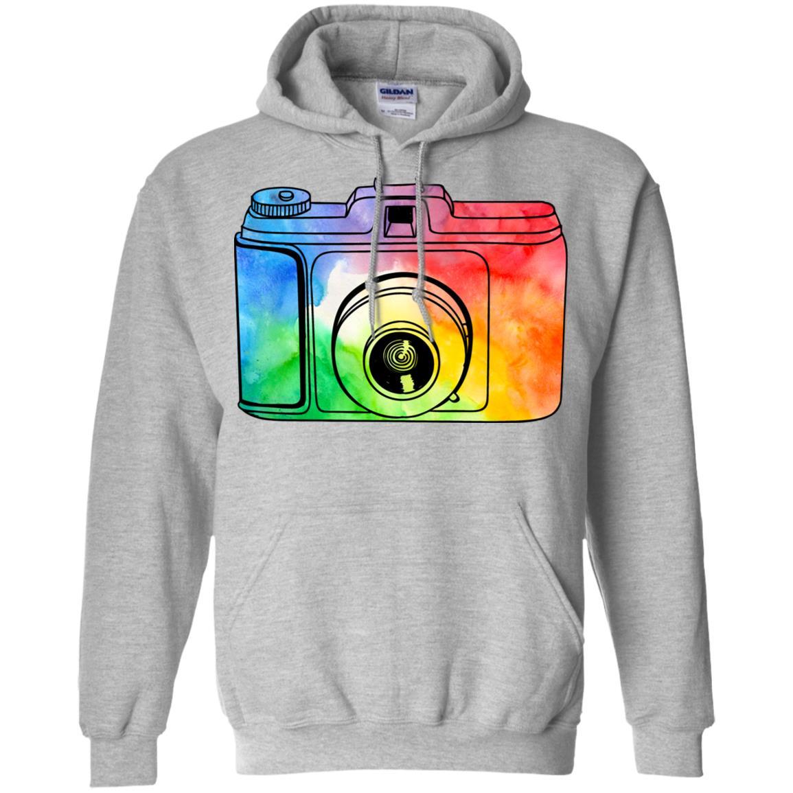 Awesome Camera Of Photographer Photography Colourful-T-Shirt & Hoodie-Pullover Hoodie-Sport Grey