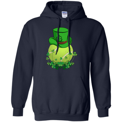 Shamrock Tennis Leprechaun St Patricks Day-T-Shirt & Hoodie-Pullover Hoodie-Navy