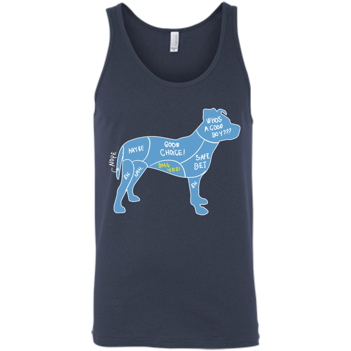 Proper Way To Pet A Dog Pitbull Lover-T-Shirt & Hoodie-Unisex Tank-Navy