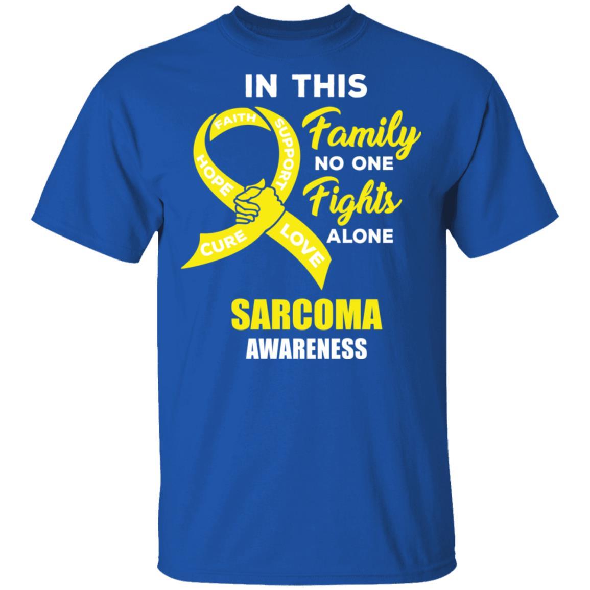 In This School No One Fights Sarcoma Awareness Alone-T-Shirt & Hoodie-Classic T-Shirt-Royal
