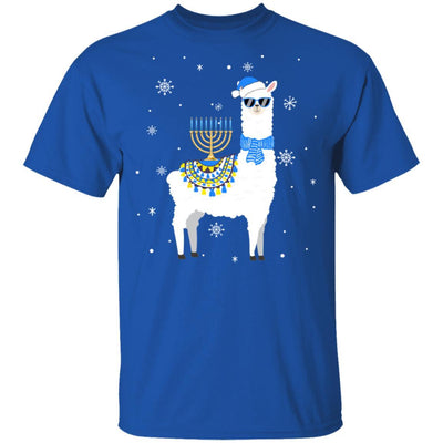Menorah Hanukkah Llama Cute Alpaca Chanukah Gift-T-Shirt & Sweatshirt-Classic T-Shirt-Royal