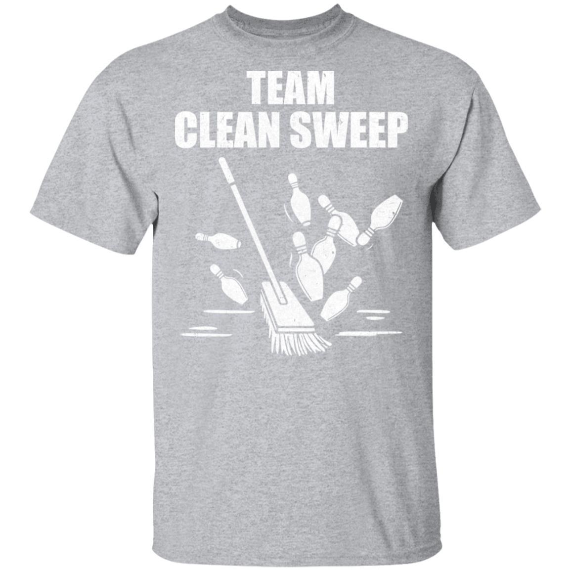 Funny Clean Sweep Bowling-T-Shirt & Hoodie-Classic T-Shirt-Sport Grey