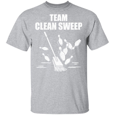 Funny Clean Sweep Bowling-T-Shirt & Hoodie-Classic T-Shirt-Sport Grey