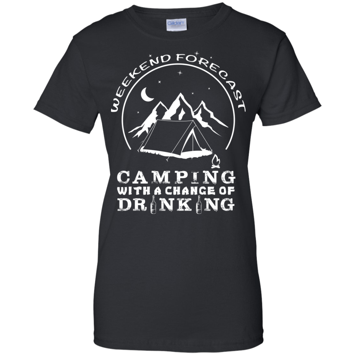 Weekend Forecast Camping-T-Shirt & Hoodie-Women's T-Shirt-Black